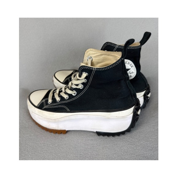 Converse Run‎ Star Hike High Top Platform Sneakers Black White Womens 6.5 Mens 5 - Picture 5 of 11